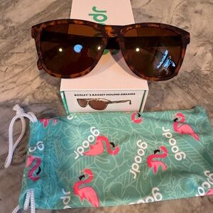 Goodr Tortoiseshell Brown Polarized Sunglasses. NWB, bag.